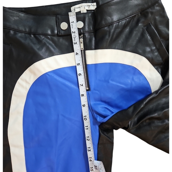 New Free People straight fit vegan Leather Pants sz S - Picture 12 of 14